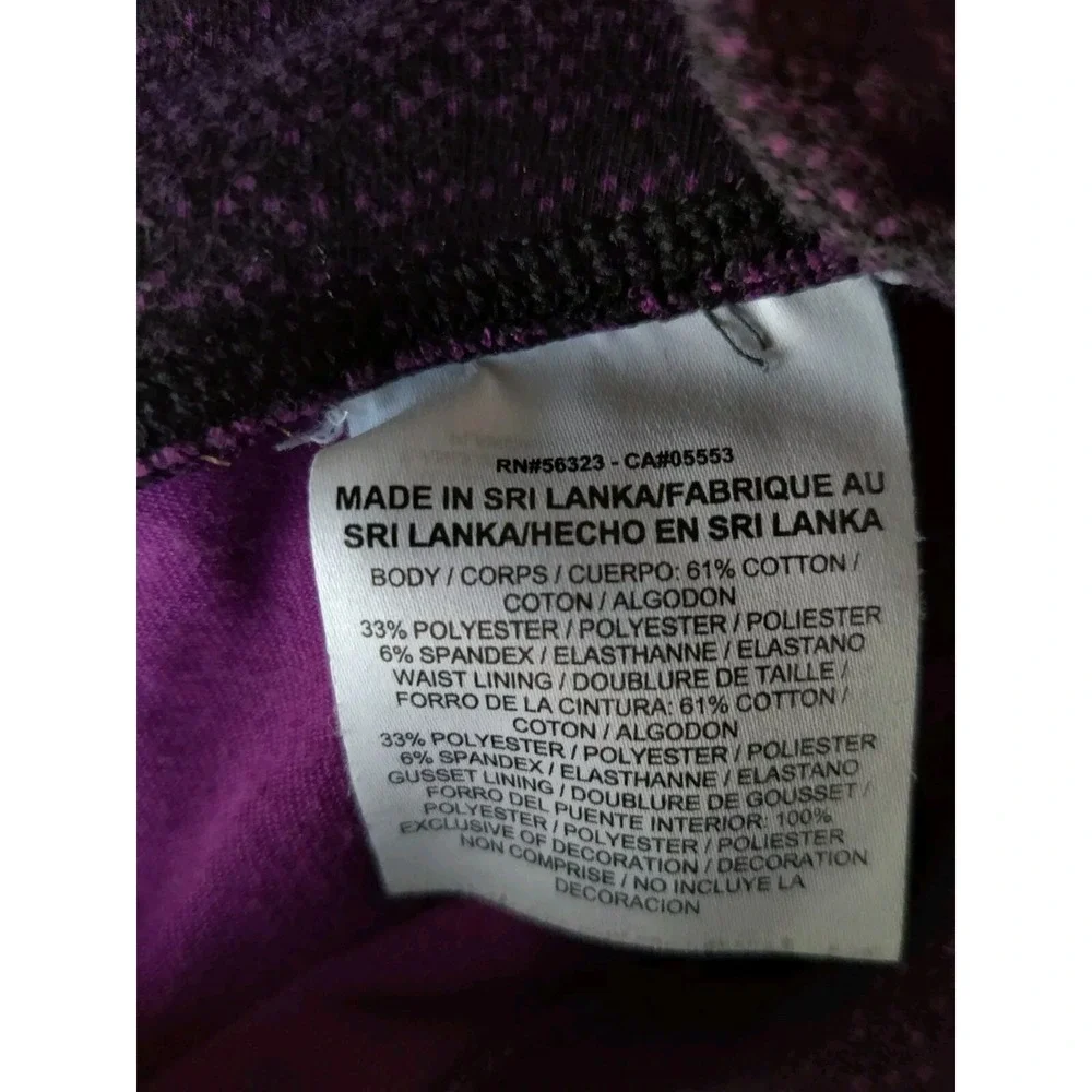 Nike Legend Women's Zig Dot Tight Fit Training 3/4 Capri Pants Purple/Black Sz S